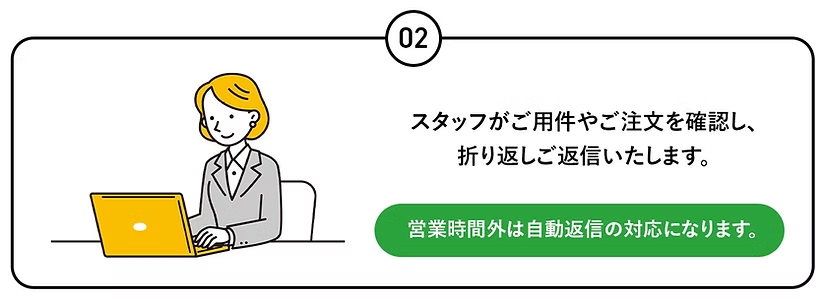 ご注文ステップ02